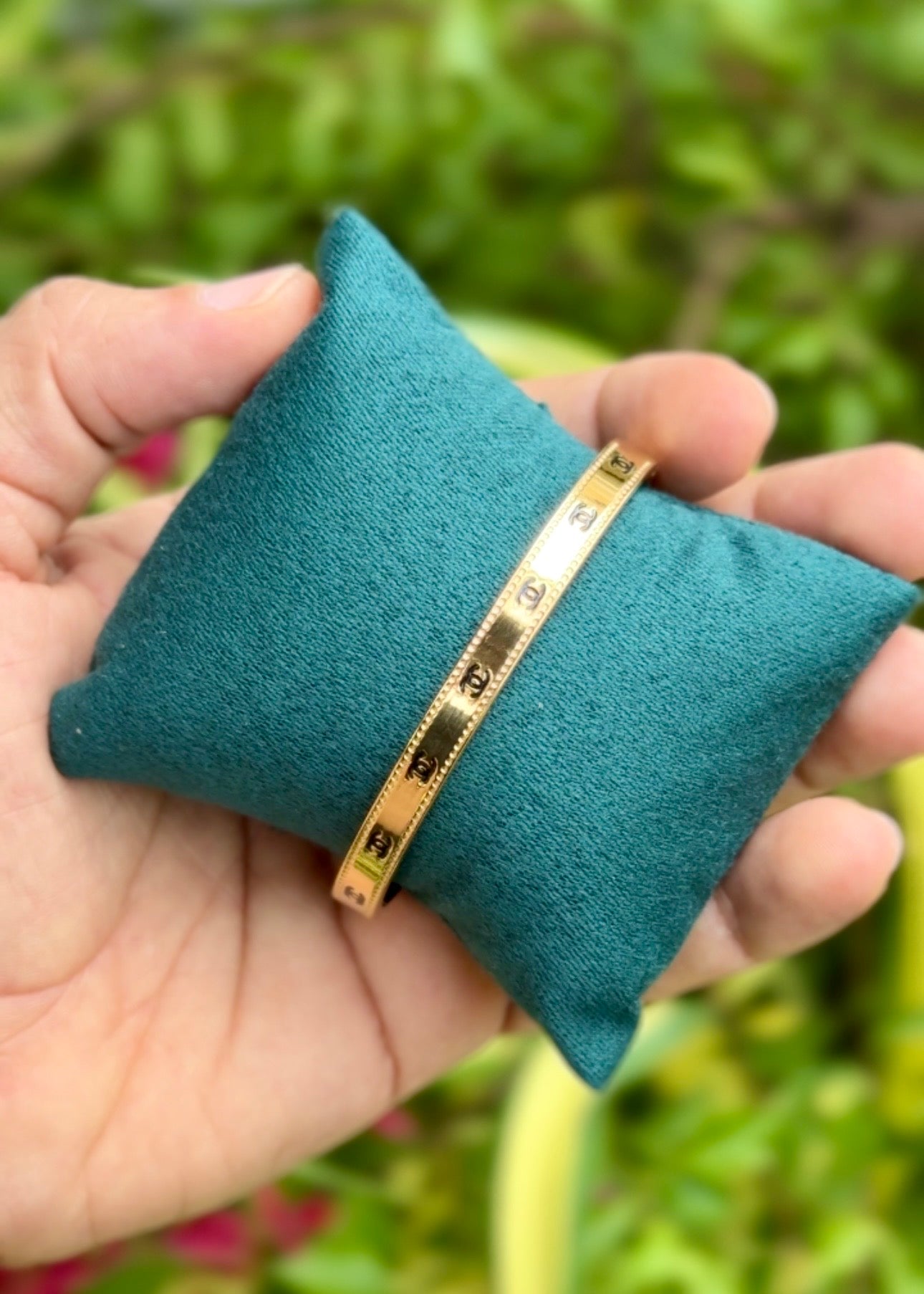 Classic Motif Engraved Gold Cuff Bangles ✨
