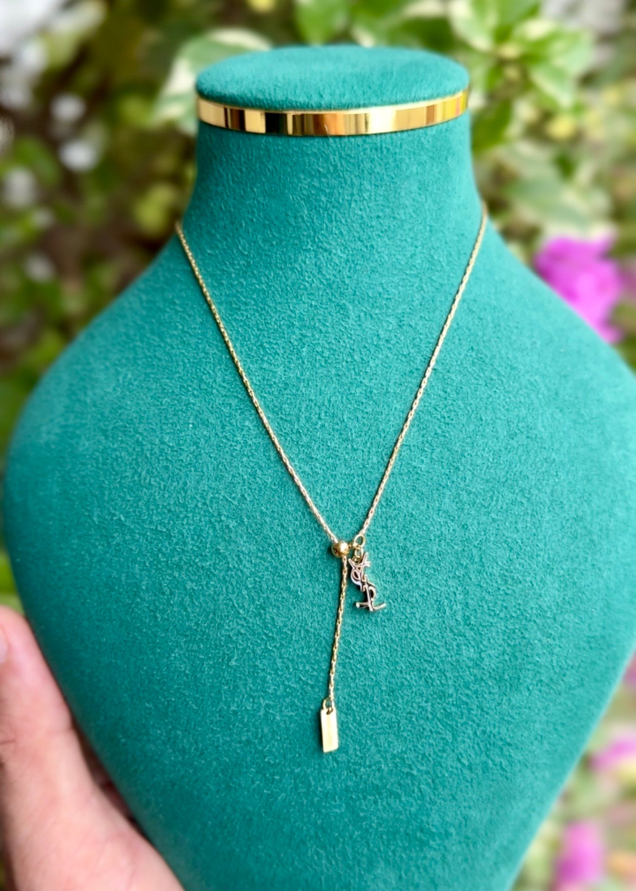 Charm Drop Lariat Necklace ✨