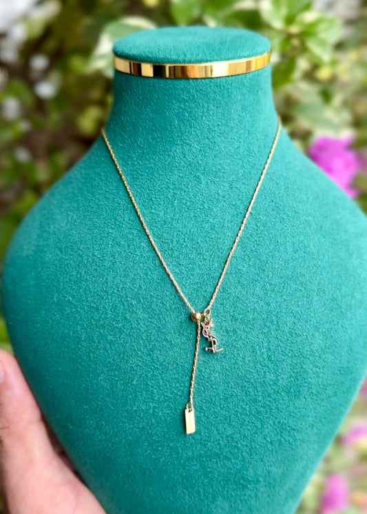 Charm Drop Lariat Necklace ✨