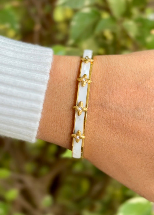 Ivory Bloom Luxe Cuff Bangles ✨