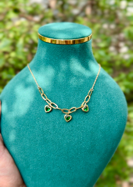 Emerald Heart Charm Necklace 💚✨