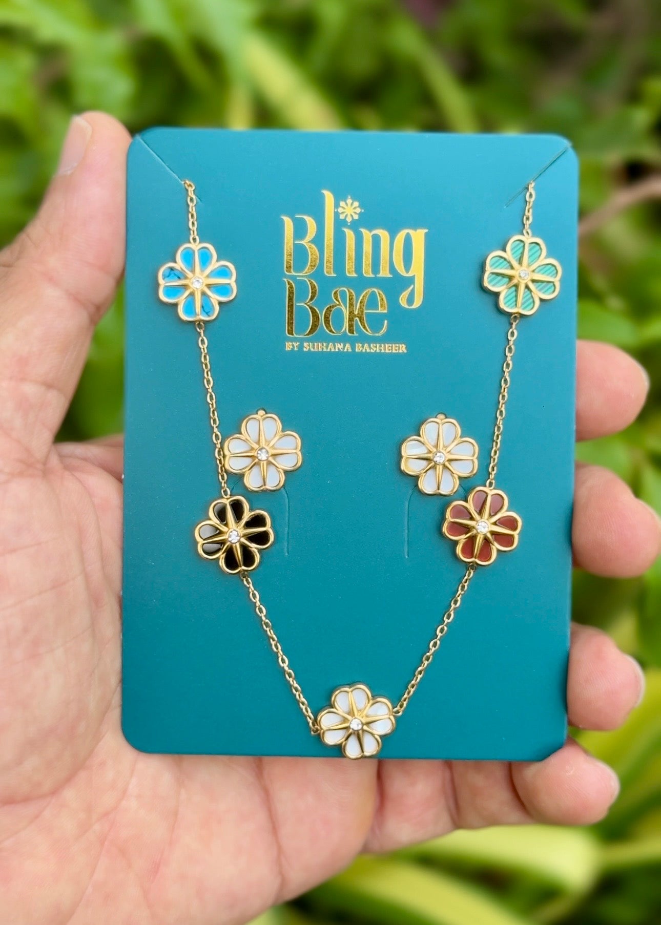 Pastel Blossom Luxe Necklace & Earrings Set 🌸✨