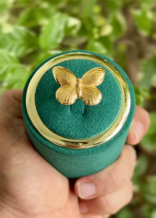 Golden Monarch Butterfly Ring✨(Adjustable)