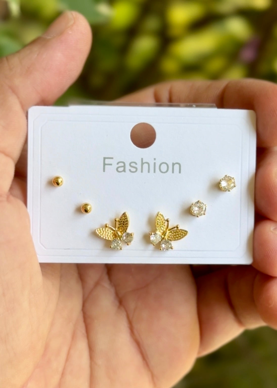 Golden Flutter Mini Stud Set 🦋 ✨