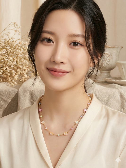 Serene Blossom Gold Chain Necklace