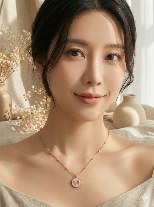 The Blush Butterfly Necklace