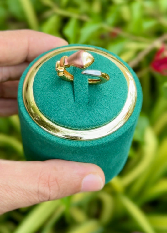 Dual Tone Geometric Rings (Adjustable)