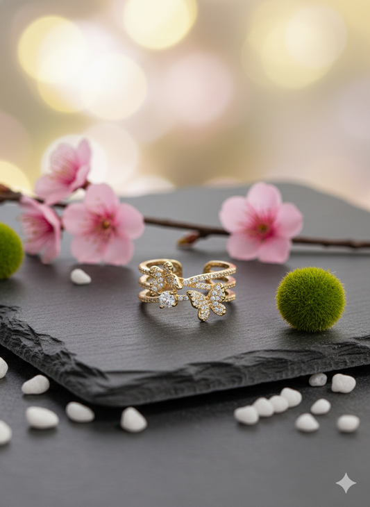 Pave Chrysalis Rings (Adjustable)