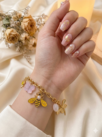 Golden Garden Charm Bracelets