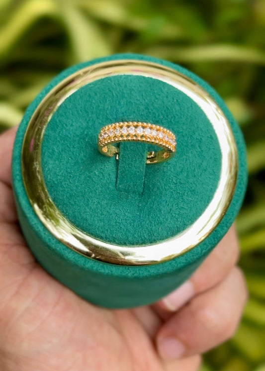 Double Row Spark Zircon Band Rings ✨ (Adjustable)