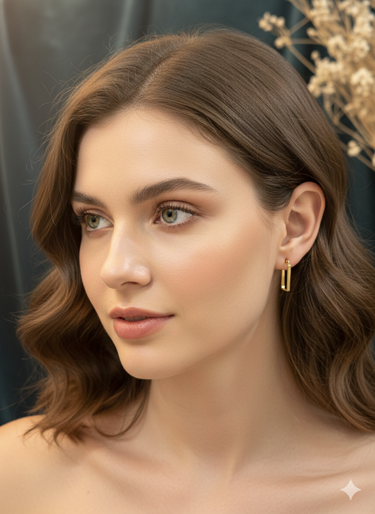 Golden Line Bar Drops Earrings