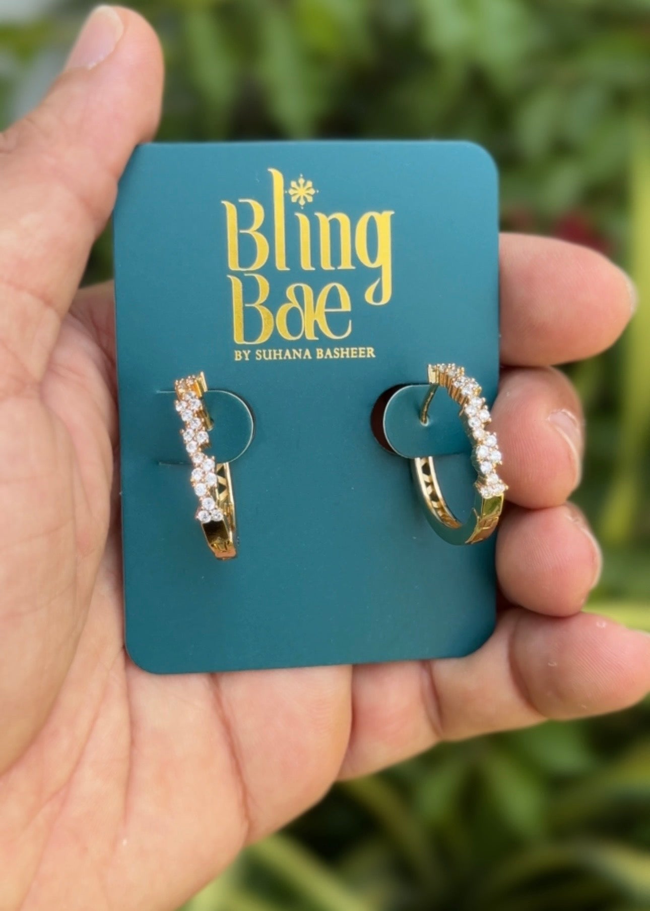 Golden Spark Hoop Earrings