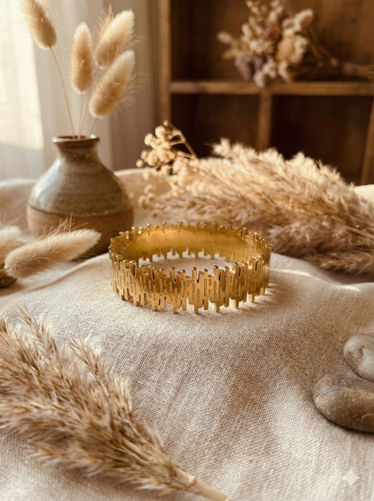 Aurora Grid Cuff Bangle