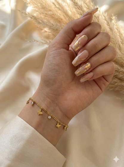 Golden Flutter Anklet/Bracelet (Single Piece)