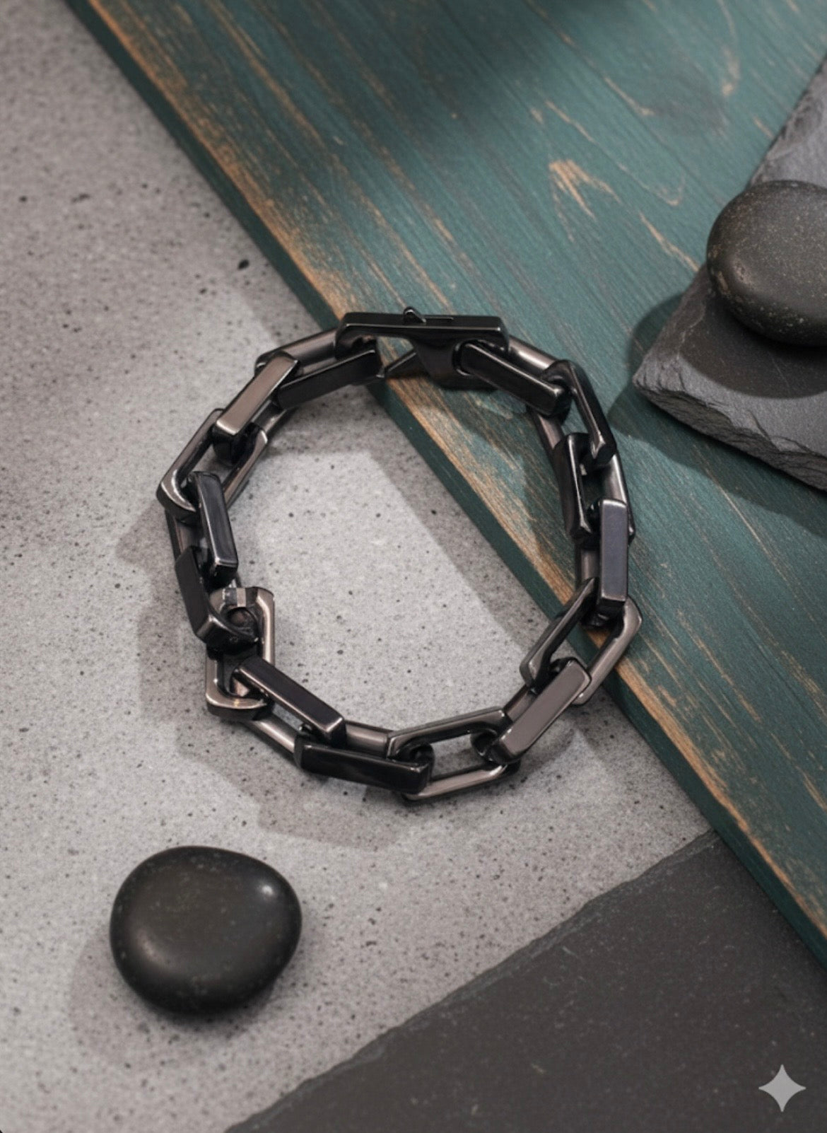 Luxury Onyx Titan Link Men’s Bracelets