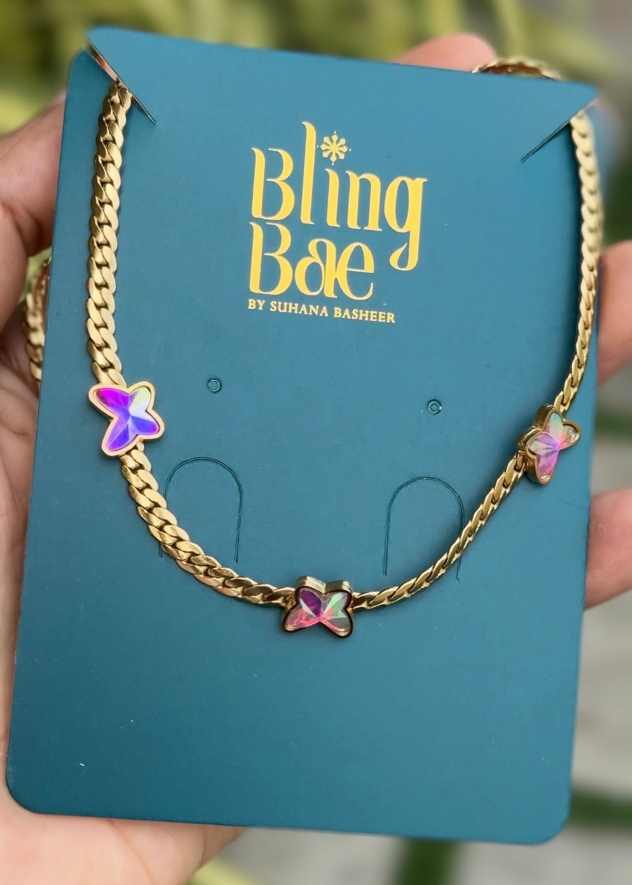 Aurora Butterfly Chain Necklace