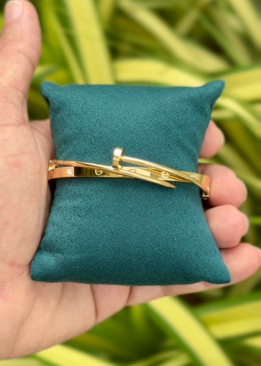 Luxe Nail Cuff Bangle ✨ (316L Grade)
