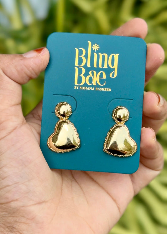 Golden Bell Drop Studs